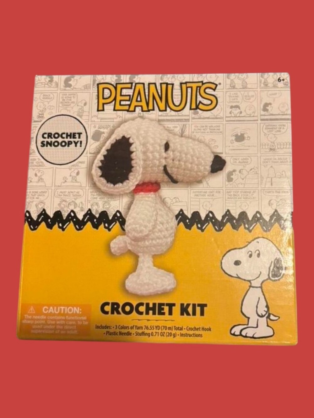 Peanuts Crochet Snoopy Plush Kit.
